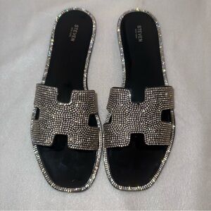 Steve by Steve Madden Embellished Rhinestone Sandals